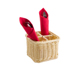 CESTO QUADRADO C/ 4 DIV PP NT 16X16X12CM