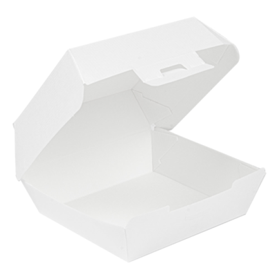 CAIXA HAMBURGUER CARTAO BRANCO 13X12.5X6.2 CAIXA HAMBURGUER CARTAO BRANCO 13X12.5X6.2