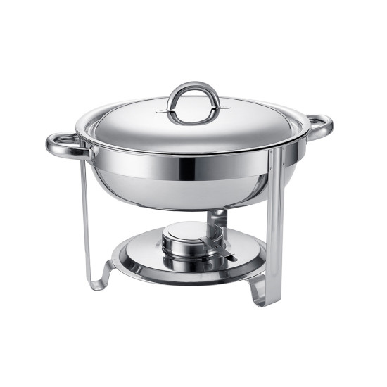 CHAFING DISH C/TAMPA REDONDA INOX 4,5LT (Diam:34x24cm) CHAFING DISH C/TAMPA REDONDA INOX 4,5LT (Diam:34x24cm)