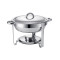 CHAFING DISH C/TAMPA REDONDA INOX 4,5LT (Diam:34x24cm)
