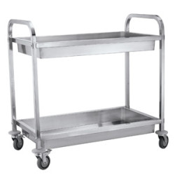 CARRO SERVIÇO 2 PRAT INOX 95X50X94CM