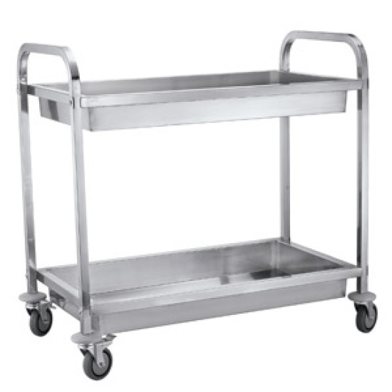 CARRO SERVIÇO 2 PRAT INOX 95X50X94CM CARRO SERVIÇO 2 PRAT INOX 95X50X94CM