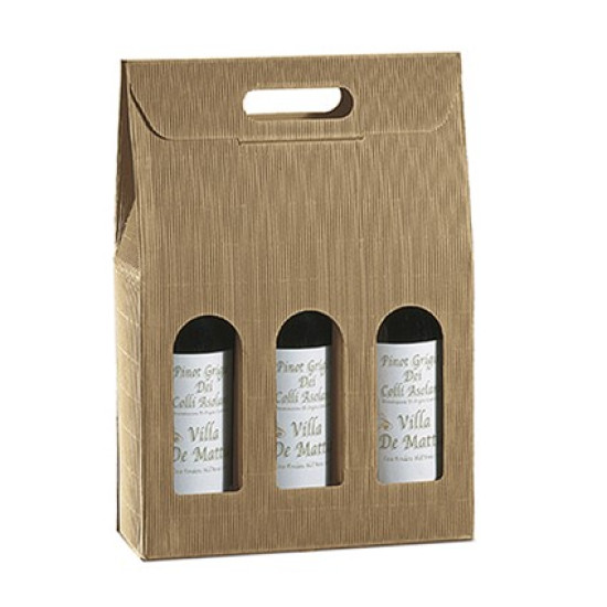 CAIXA KRAFT 27X9X34 3 GARRAFAS